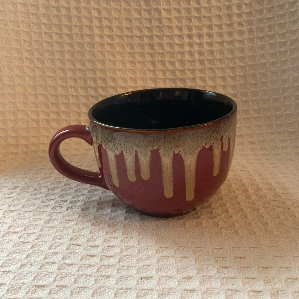 Pier 1 Oversized Drip Glaze Coffee Mug